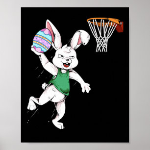 Paashaas Kinder Jongens Mannen Konijn Dunking Bysk Poster