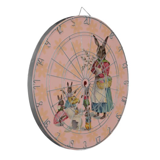 Paashaas Kip Bunny Eieren Dartbord (Voorkant Links)