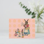 Paashaas Kip Bunny Eieren Feestdagenkaart (Staand voorkant)