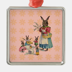 Paashaas Kip Bunny Eieren Metalen Ornament