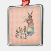 Paashaas Kip Bunny Eieren Metalen Ornament (Links)