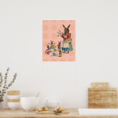 Paashaas Kip Bunny Eieren Poster (Keuken)