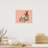 Paashaas Kip Konijn Eieren Poster (Keuken)