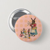 Paashaas Kip Konijn Eieren Ronde Button 5,7 Cm (Voorkant /achterkant)
