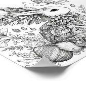 Paashaas kleurplaten afdrukbaar poster (Hoek)