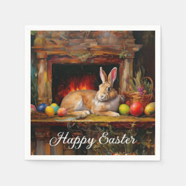 Paashaas Kleurrijke paaseieren Happy Easter Servet