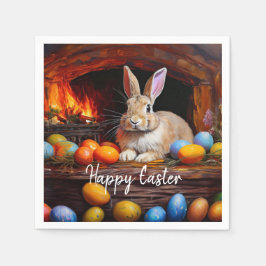 Paashaas Kleurrijke paaseieren Happy Easter Servet