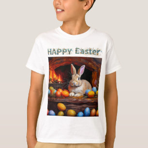 Paashaas Kleurrijke paaseieren Happy Easter T-shirt