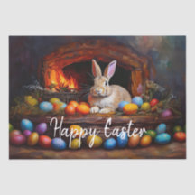Paashaas Kleurrijke paaseieren Happy Easter