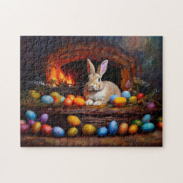 Paashaas Kleurrijke paaseieren Legpuzzel