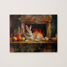 Paashaas Kleurrijke paaseieren Legpuzzel