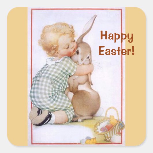 Paashaas knuffel Sticker (Voorkant)