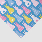 Paashaas Konijn Blauwe patroon Tissuepapier (Detail)