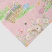 Paashaas Konijn Bloemen Vlinder Decoupage Tissuepapier (Detail)
