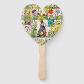 Paashaas Konijn Bloemstuk Patchwork Handwaaier (Achterkant)