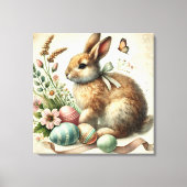  Paashaas Konijn Ei Waterverf Canvas Afdruk (Voorkant)