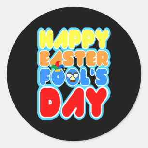 Paashaas Konijn Eieren 1 April Grappig 2 T Ronde Sticker