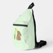 Paashaas Konijn en Narcis bloem Sling Bag (Rechterhoek)