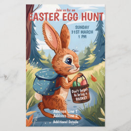 Paashaas konijn - Paasei-eierjacht Flyer