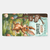 Paashaas konijn - Paasei-eierjacht Spandoek (Horizontaal)