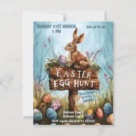 Paashaas Konijn - Uitnodiging paaseierjacht