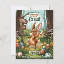 Paashaas Konijn - Uitnodiging paaseierjacht