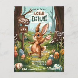 Paashaas Konijn - Uitnodiging paaseierjacht