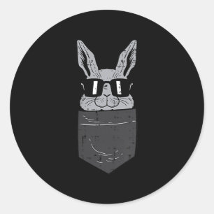 Paashaas Konijn Zonnebril Zak Cool Mannen Vrouwen Ronde Sticker