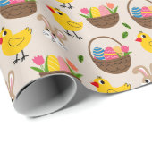 Paashaas & kuiken inpakpapier (Rol Hoek)