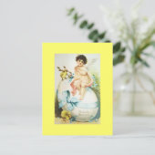  paashaas & kuikens feestdagenkaart (Staand voorkant)