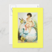  paashaas & kuikens feestdagenkaart (Voorkant / Achterkant)