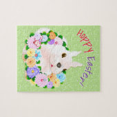 Paashaas Lente Bloemen Legpuzzel (Horizontaal)