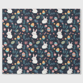 Paashaas lentepatroon cadeaupapier (Vlak)