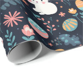 Paashaas lentepatroon cadeaupapier (Rol Hoek)