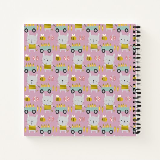 Paashaas Leuke Dier Gepersonaliseerde Sketchbook Notitieboek (Achterkant)