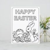 Paashaas Leuke kleurplaat Papier voor kinderen (Staand voorkant)