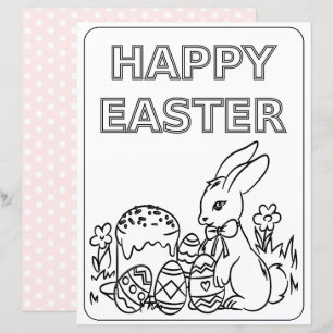 Paashaas Leuke kleurplaat Papier voor kinderen