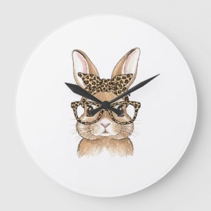 Paashaas Luipaard Bril Bandana Konijn Vrouwen  Grote Klok