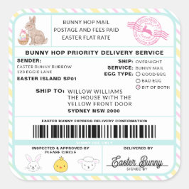 Paashaas Mail Verzendlabel Sticker