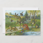 Paashaas mand gekleurde ei kikker kaart (Voorkant)