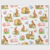  paashaas manden cadeaupapier (Vlak)