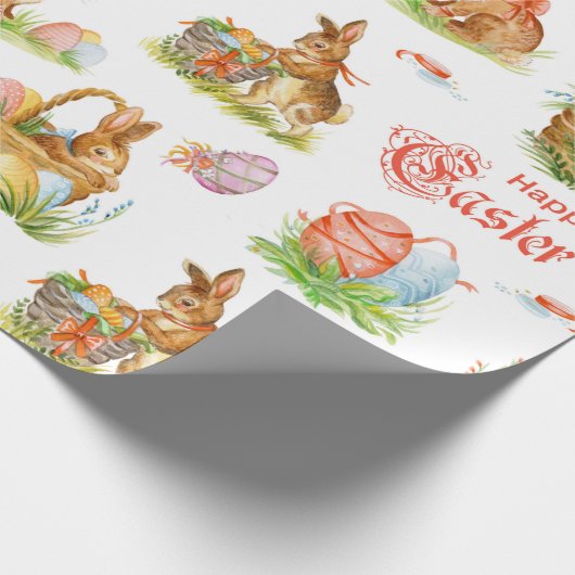  paashaas manden cadeaupapier (Hoek)