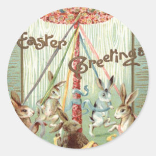 Paashaas Maypole Danslint Ronde Sticker