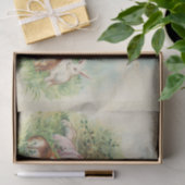 Paashaas Meisje  Briefkaart Kaart Tissuepapier (Geschenk)