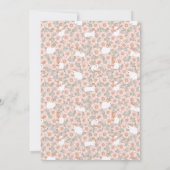 Paashaas Meisjes 4e verjaardag uitnodiging (Achterkant)