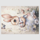 paashaas met beschilderd ei en wilde bloem tissuepapier (Voorkant)