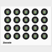 Paashaas met bladeren Dag Ronde Sticker (Vel)