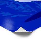 Paashaas met blauwe achtergrond  perfect poster (Hoek)