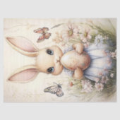 paashaas met bloemenei en vlinders tissuepapier (Voorkant)