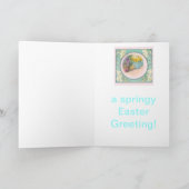 Paashaas met Chickadee Speciale Levering Feestdagen Kaart (Binnen)